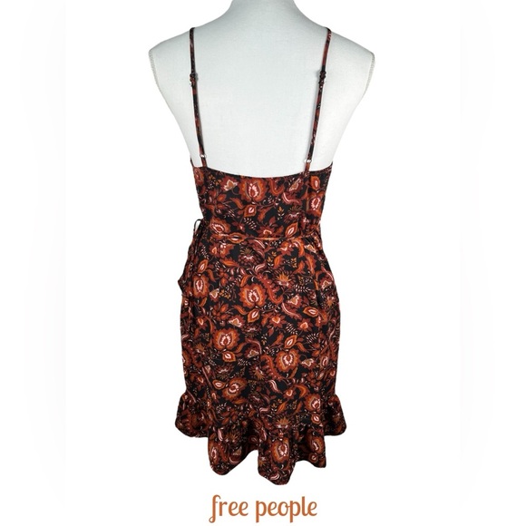 Free People | Night Rhythm Floral Print Wrap Mini Dress - Picture 3 of 8